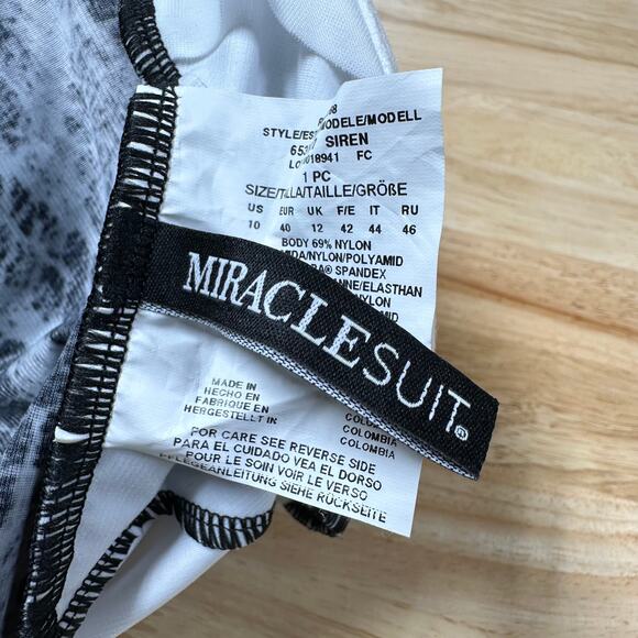 Miraclesuit NWT Python Siren One Piece Swimsuit Size 14 Metallic Underwire Bra - Picture 7 of 12